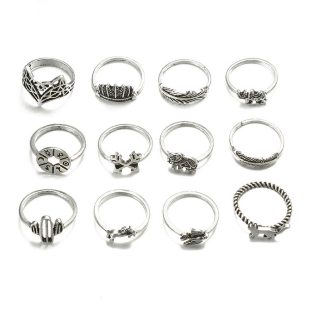 (x3) Boho Ring Set